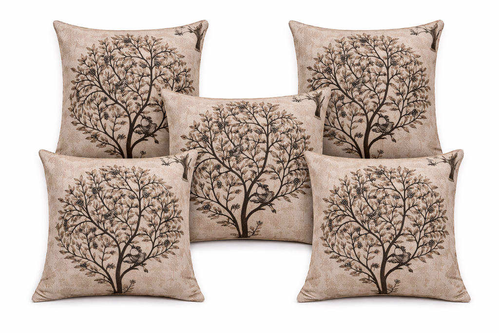 Rotary Handcrafted & Printed 8 Pcs Diwan Set