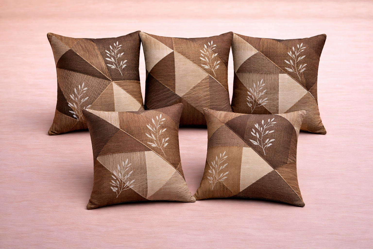 Rotary Handcrafted & Printed 8 Pcs Diwan Set
