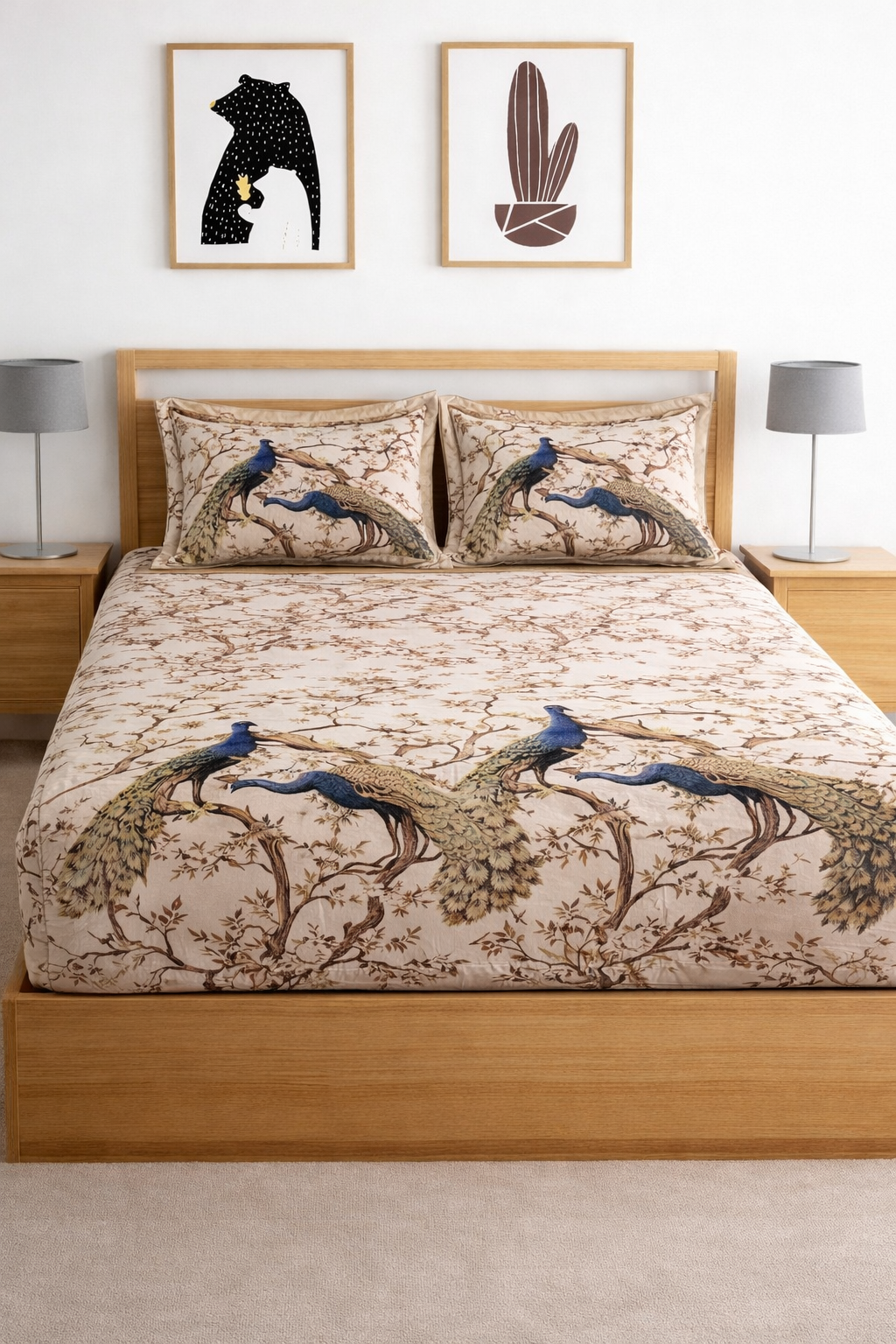 Skyfit- Digital Printed Elastic Fitted Bedsheet Set