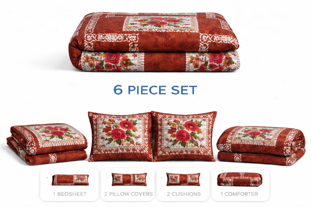 Soft feel 6Pc Bedding set