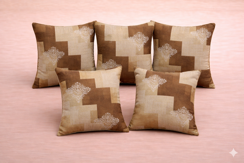 Rotary Handcrafted & Printed 8 Pcs Diwan Set