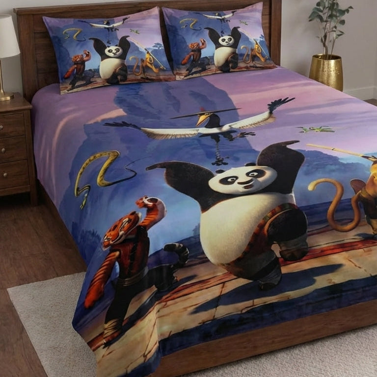 Cherry Kidz Panda Themed Bedsheet Set