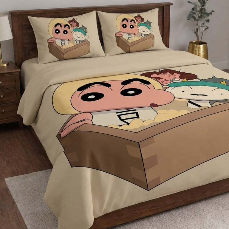 Cherry Kidz Shin Chan Themed Bedsheet Set
