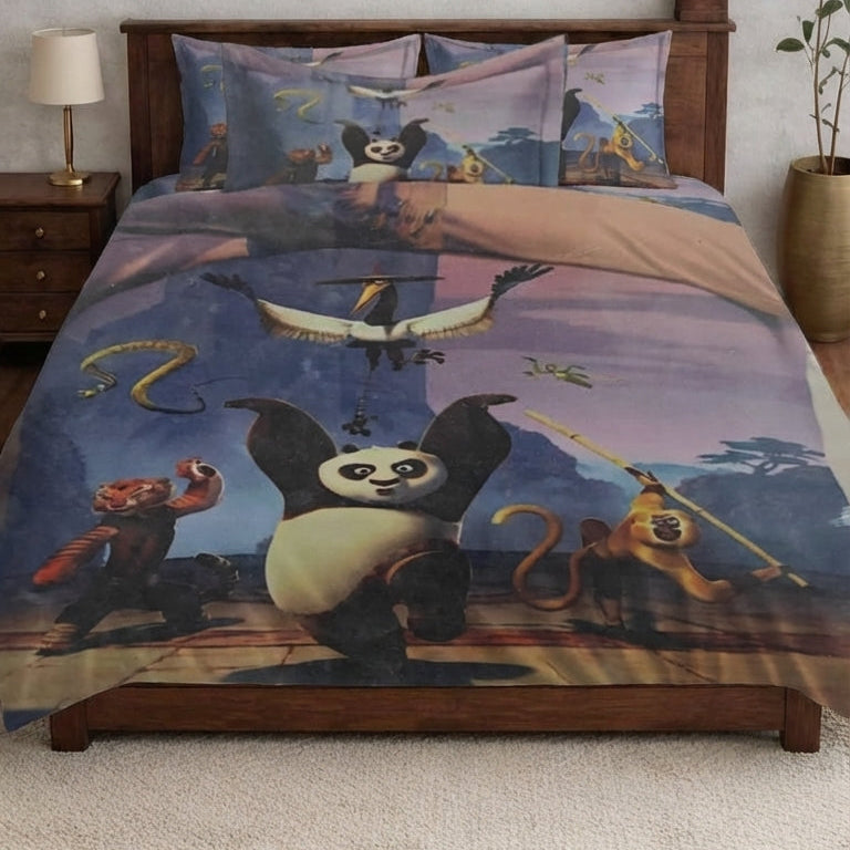 Cherry Kidz Panda Themed Bedsheet Set