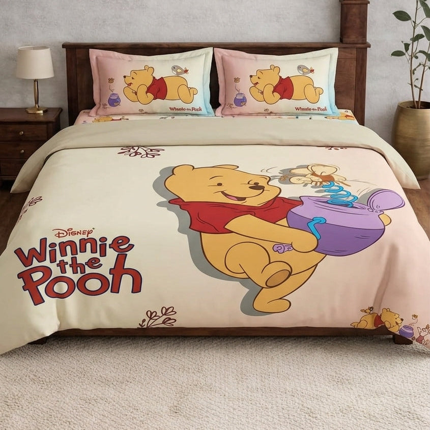 Cherry Kidz Winnie the pooh Themed Bedsheet Set