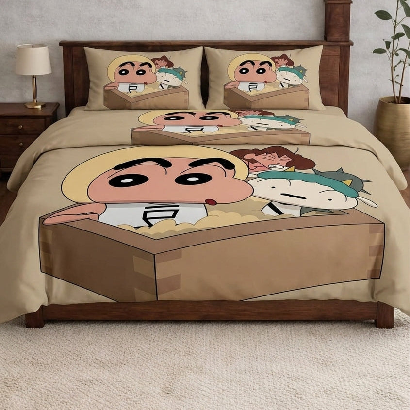 Cherry Kidz Shin Chan Themed Bedsheet Set