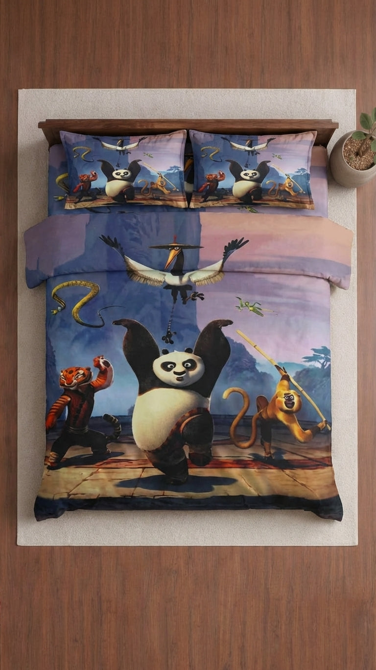 Cherry Kidz Panda Themed Bedsheet Set