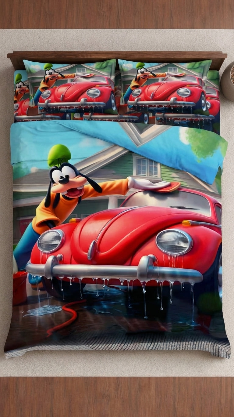 Cherry Kidz Digital CAR Cartoon Bedsheet set