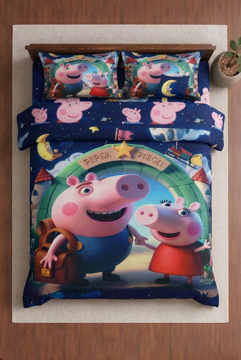 Cherry Kidz Peppa Pig Themed Bedsheet Set