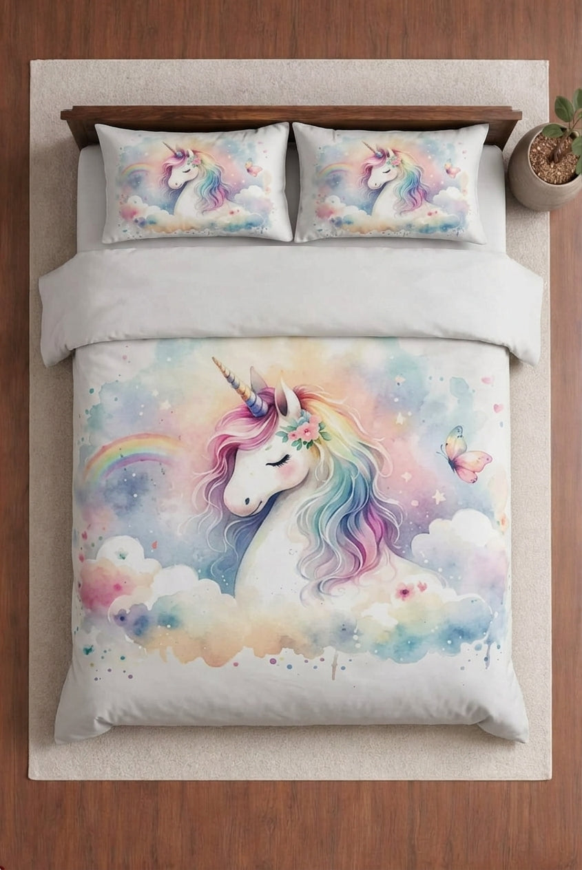 Cherry Kidz Unicorn Themed Bedsheet Set