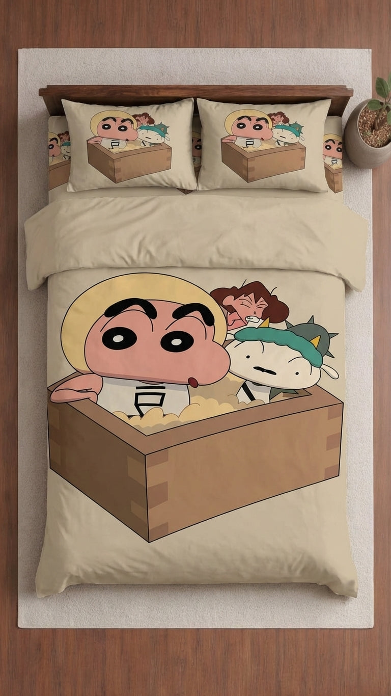 Cherry Kidz Shin Chan Themed Bedsheet Set