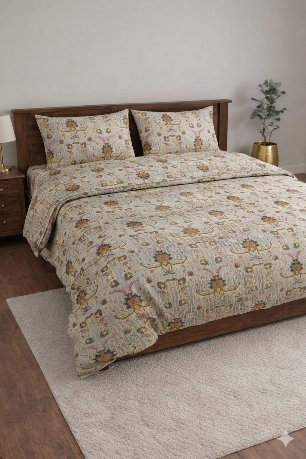 Crown Designer Bedsheet Set for daily Elegant vibes